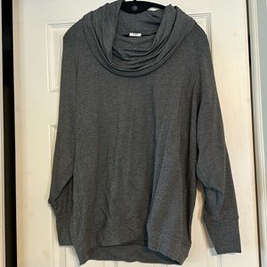 Cabi Snap Sleeve Cowl Neck Sweatshirt